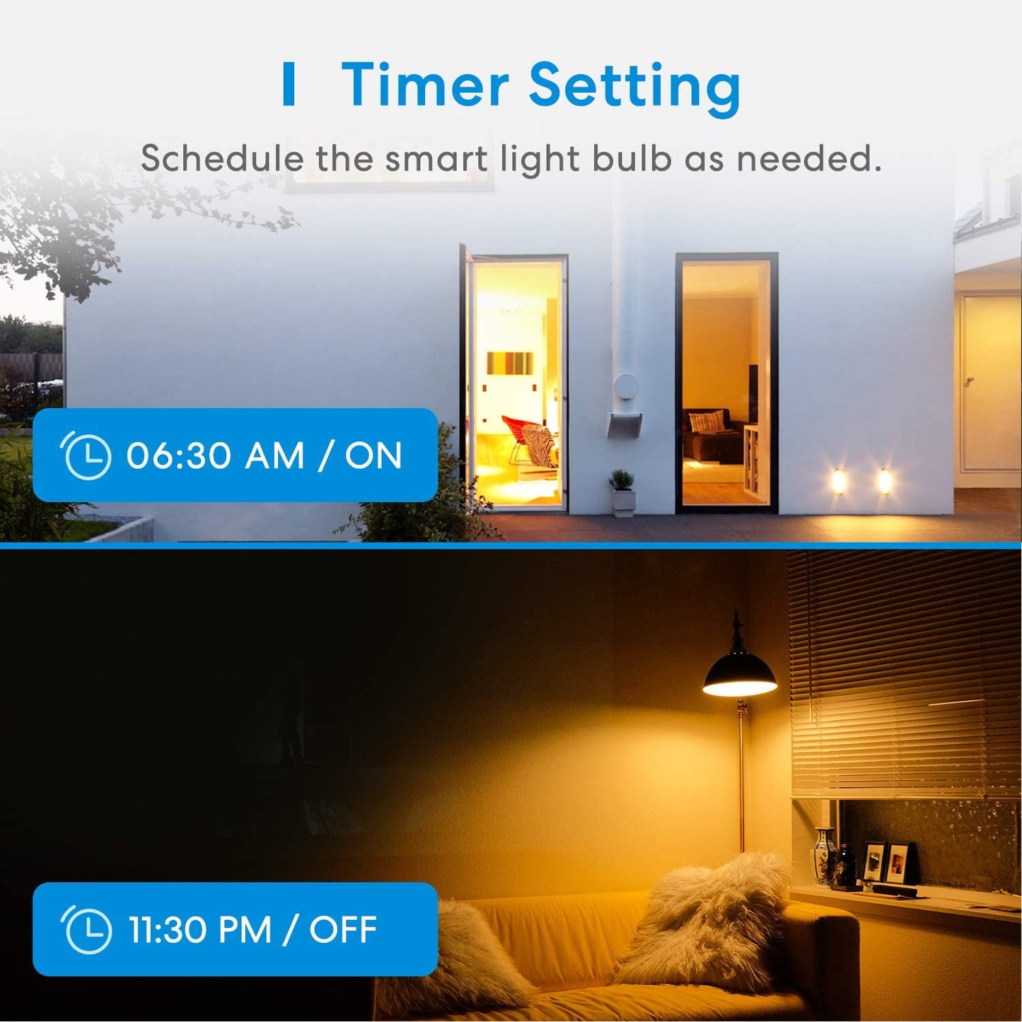 E27 Smart Glühbirne 5W LED Leuchten WiFi App Musik Alexa RGB Weiß Dimmbar