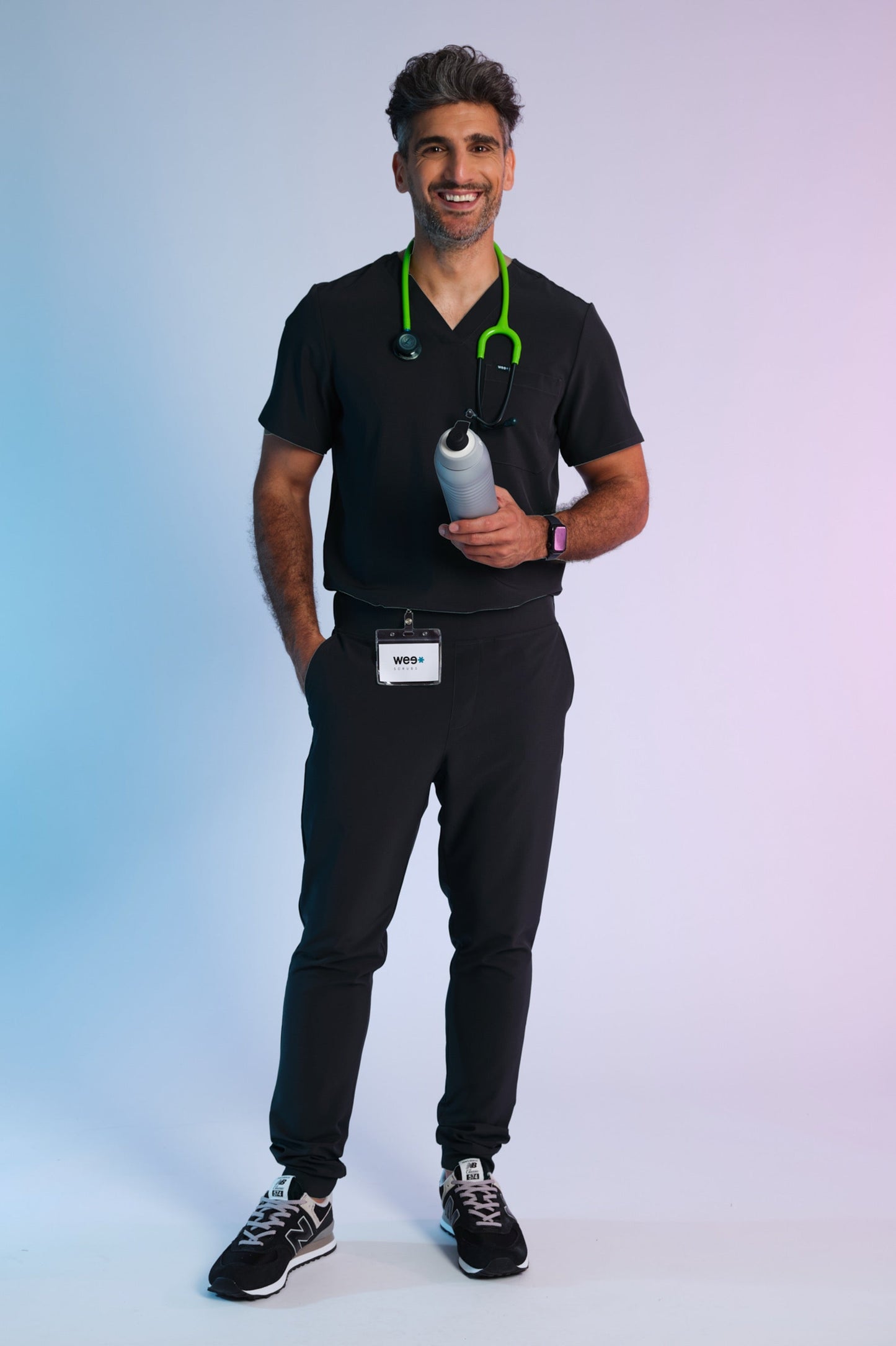 Medizinkleidung Active Scrub Hose "Louis" – Schwarz für Pflege und Klinik Herren