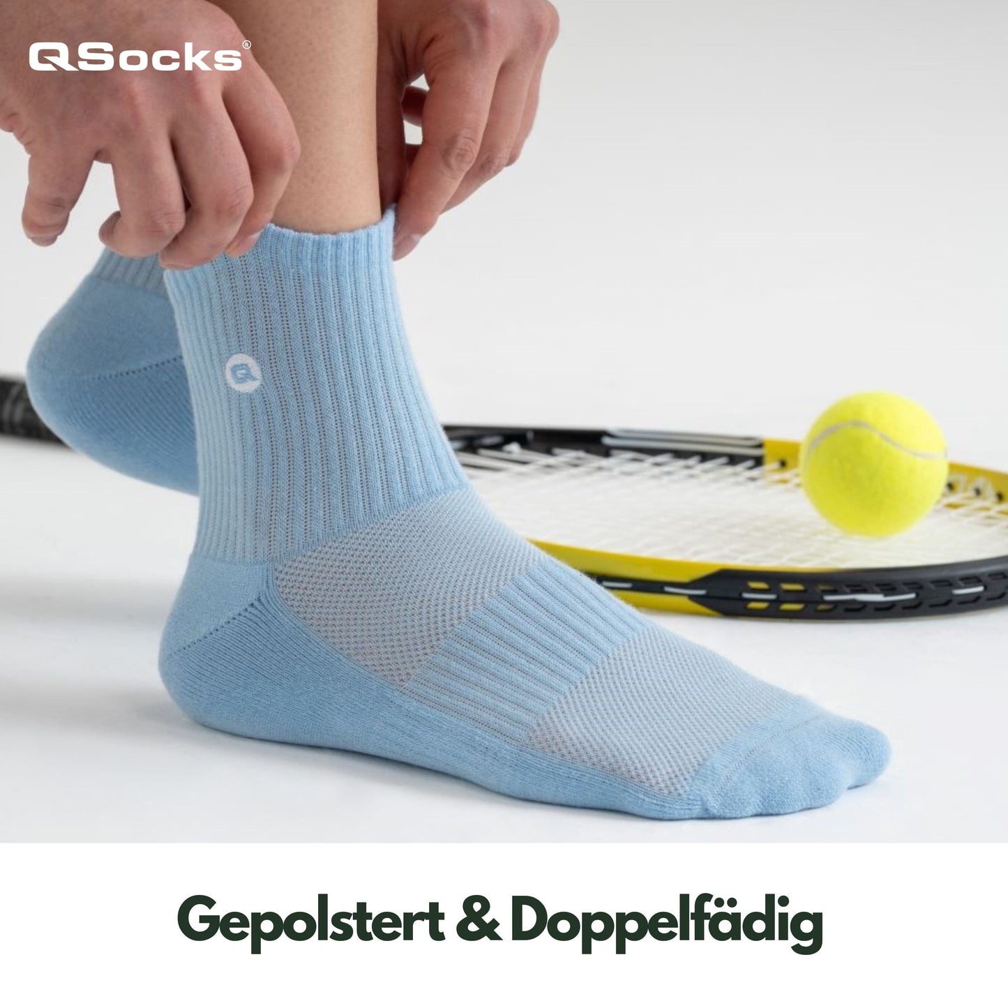 Quarter Mittelhohe Socken gepolstert 4x paar Damen und Herren