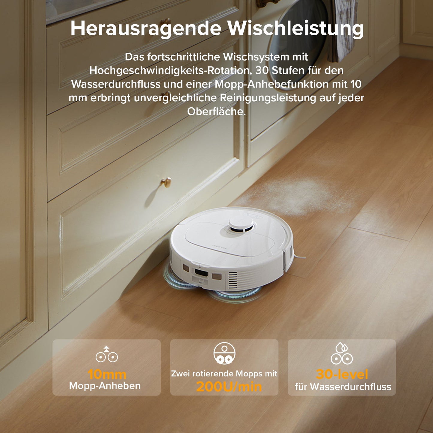 Roborock QV 35A Saugroboter Set (verbessert von Qrevo S) mit Multifunktionsdock (mit Staubsaugerbeutel*2 Stück)