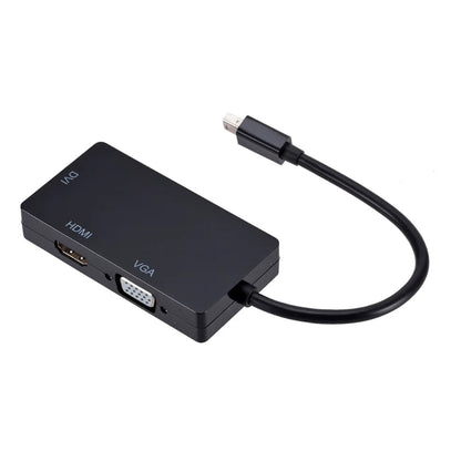 Mini DisplayPort auf HDMI DVI VGA Adapter Mini DP Konverter 3in1 1080p Schwarz oder Weiß