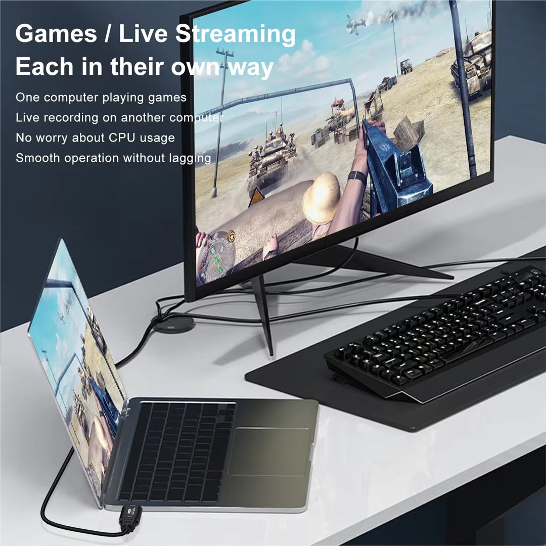 Video Capture Card HDMI USB 4K 1080p Live Video Streaming Game Recorder USB-C