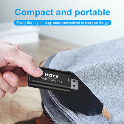 Video Capture Card HDMI USB 4K 1080p Live Video Streaming Game Recorder USB-C