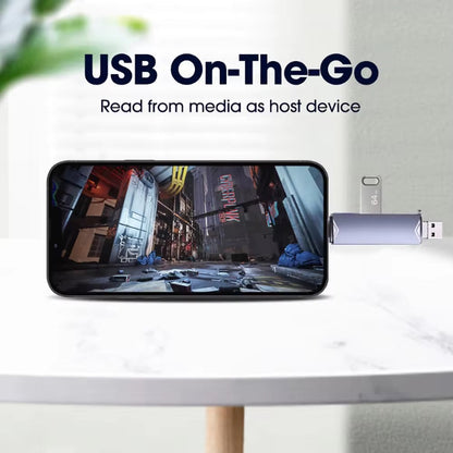 6-in-1 Kartenleser USB 3.0 Speicherkartenleser Typ-C Micro USB SD TF OTG Grau