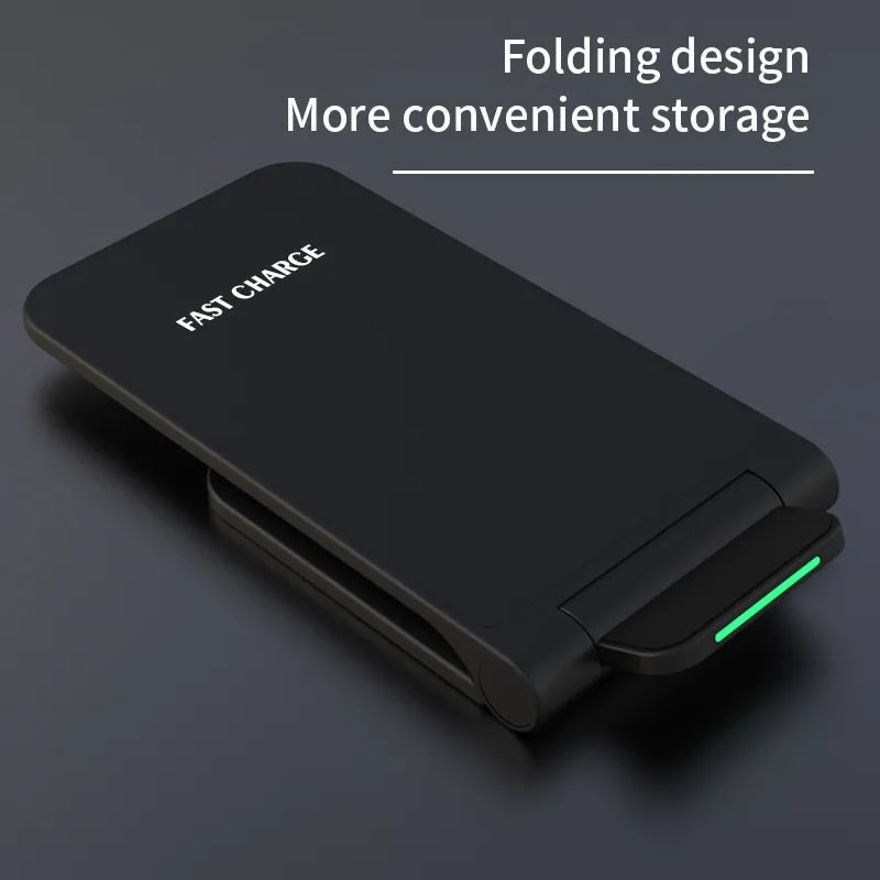 15W Wireless Charger Ständer Qi Klappbar Induktive Ladegerät Ladestation