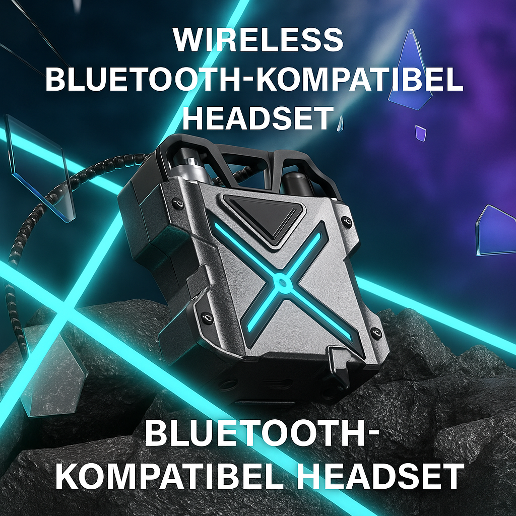 ELEX-MECH-ONE Gaming Wireless Earbuds – Bluetooth 5.3, Low Latency, ENC Noise Cancelling, LED-Ladecase