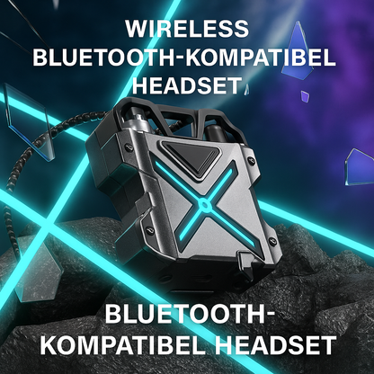 ELEX-MECH-ONE Gaming Wireless Earbuds – Bluetooth 5.3, Low Latency, ENC Noise Cancelling, LED-Ladecase