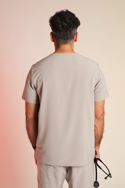 Medizinkleidung Active Kasack "Pete" – Beige für Pflege und Klinik