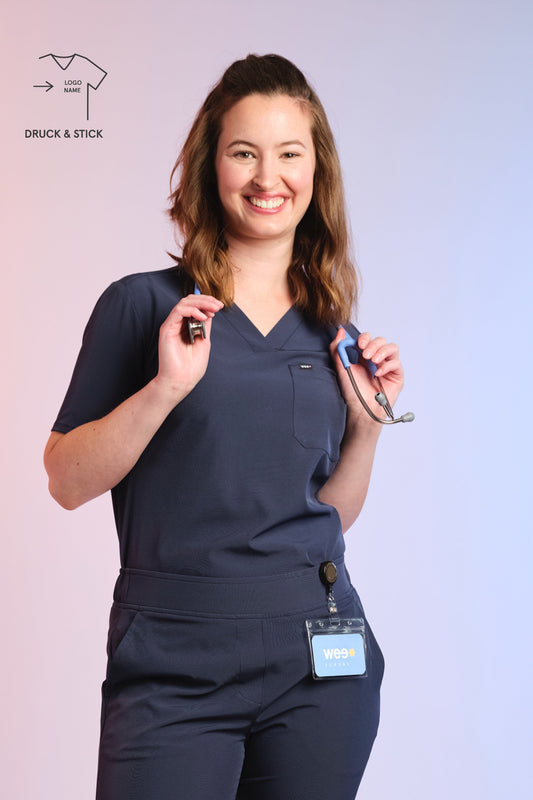 Medizinkleidung Active Scrub Kasack "Serena" – Blau für Pflege und Klinik Damen