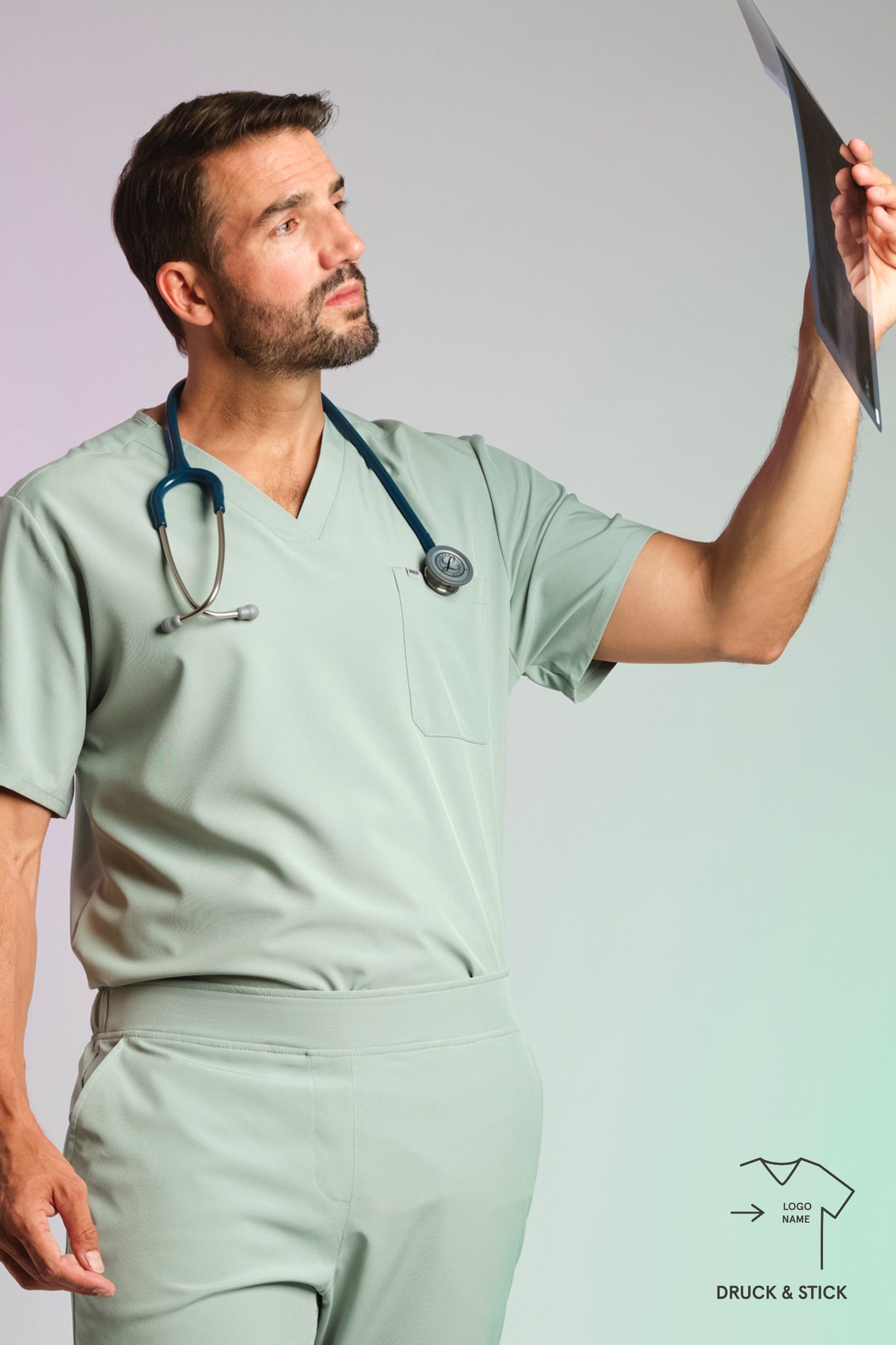 Medizinkleidung Active Kasack "Pete" – Grün für Pflege und Klinik Herren