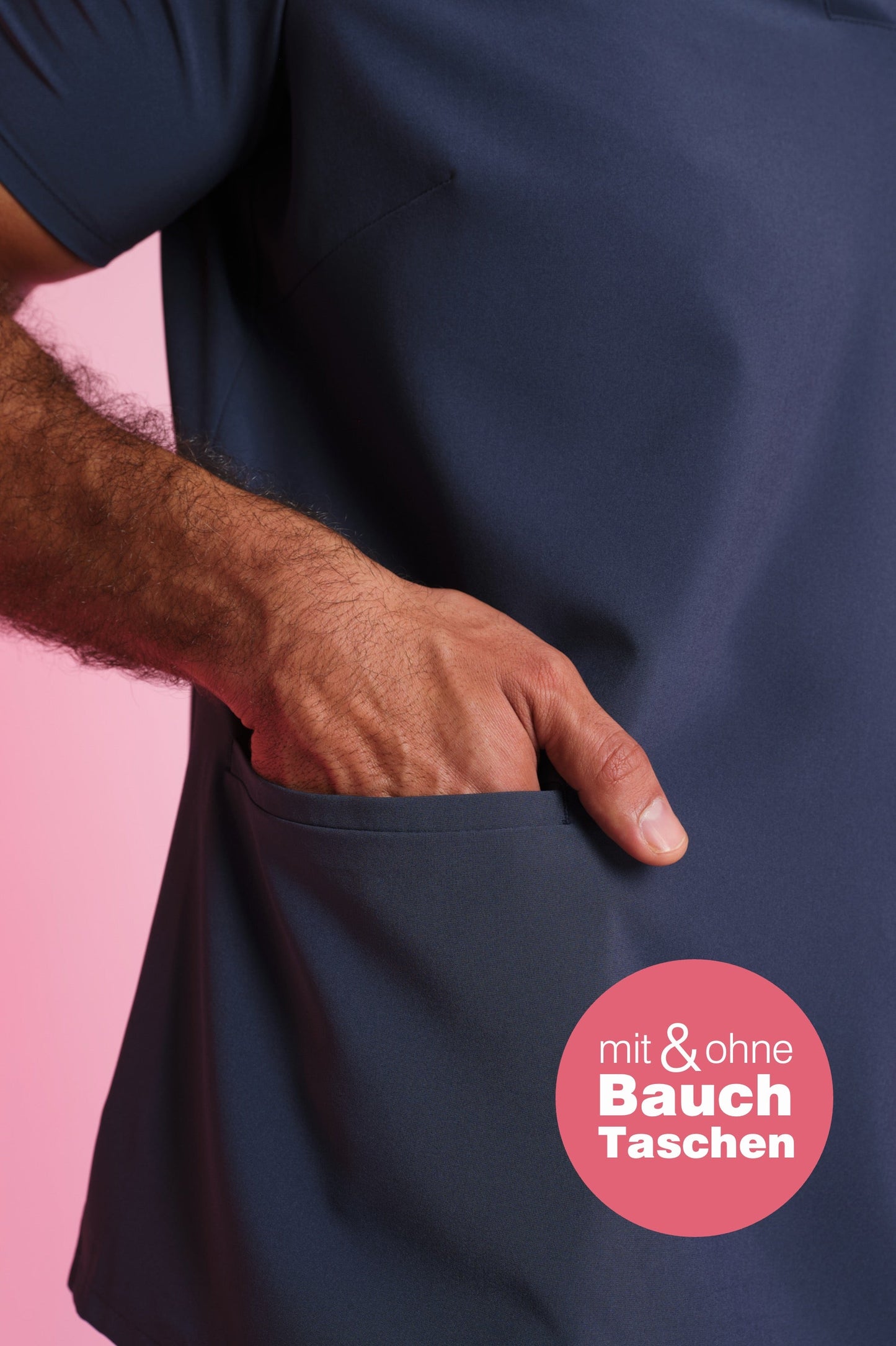 Medizinkleidung Active Kasack "Pete" – Blau für Pflege und Klinik Herren