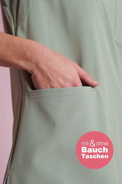 Medizinkleidung Active Scrub Kasack "Serena" – Grün für Pflege und Klinik Damen