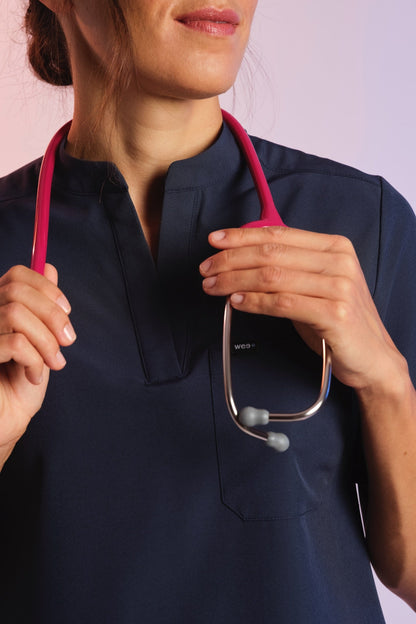 Medizinkleidung Active Kasack "Jackie" – Blau für Pflege und Klinik