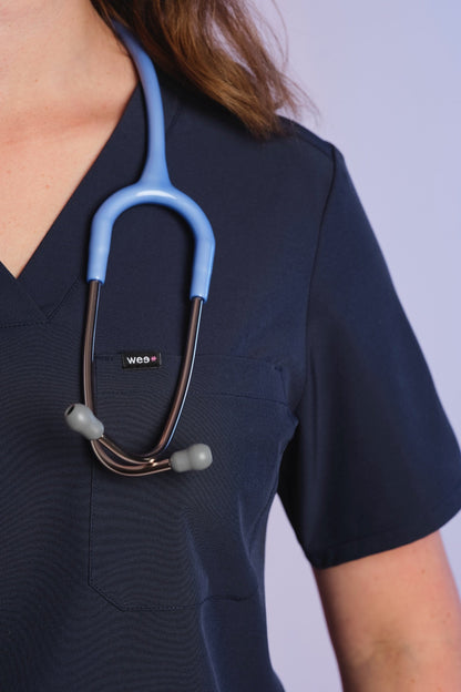 Medizinkleidung Active Scrub Kasack "Serena" – Blau für Pflege und Klinik Damen