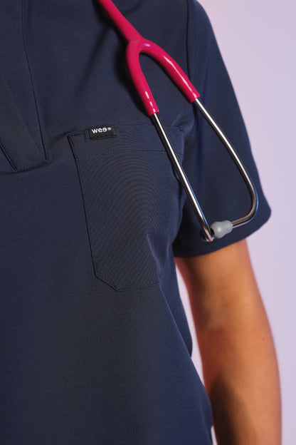 Medizinkleidung Active Kasack "Jackie" – Blau für Pflege und Klinik