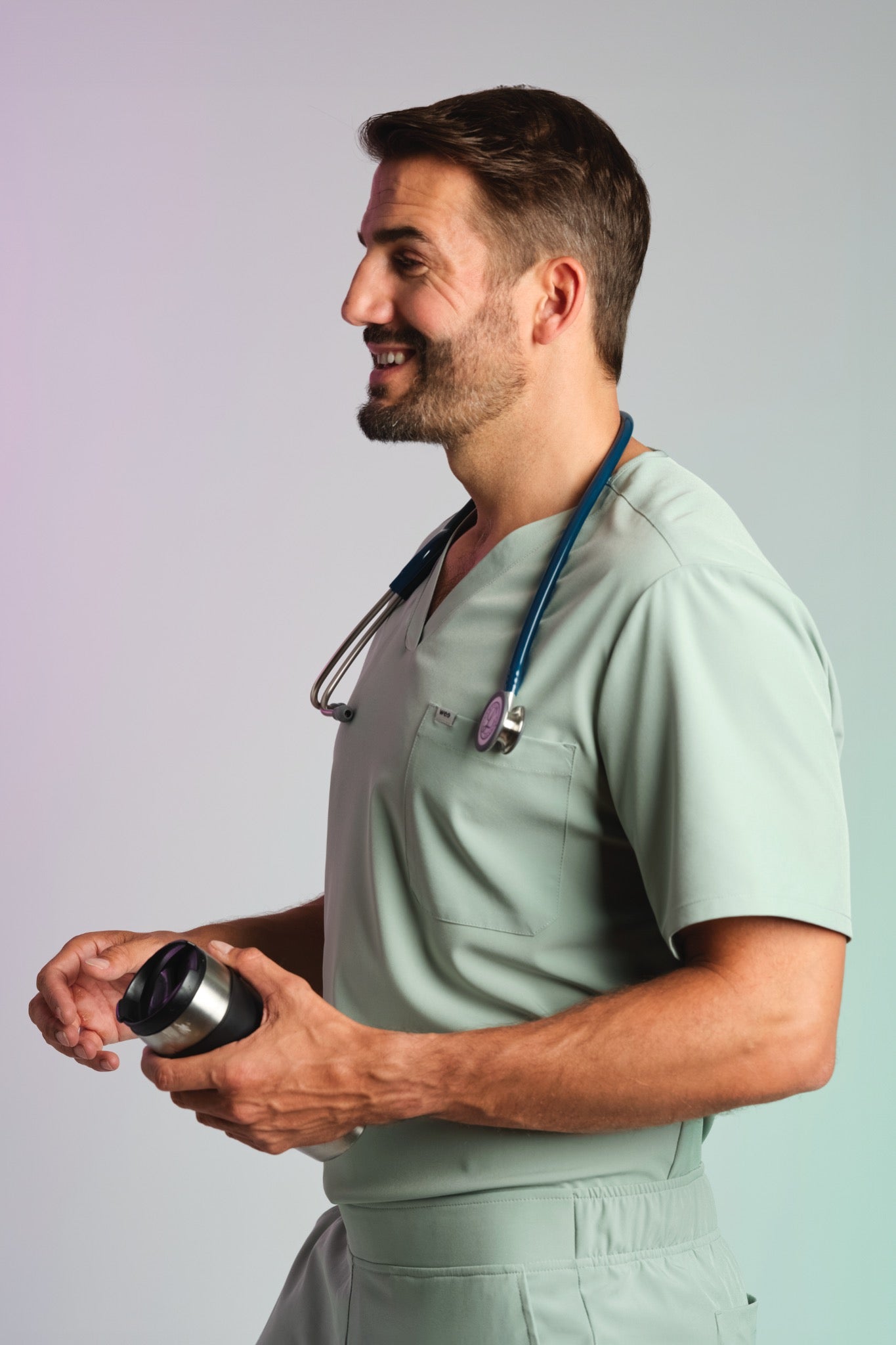 Medizinkleidung Active Kasack "Pete" – Grün für Pflege und Klinik Herren