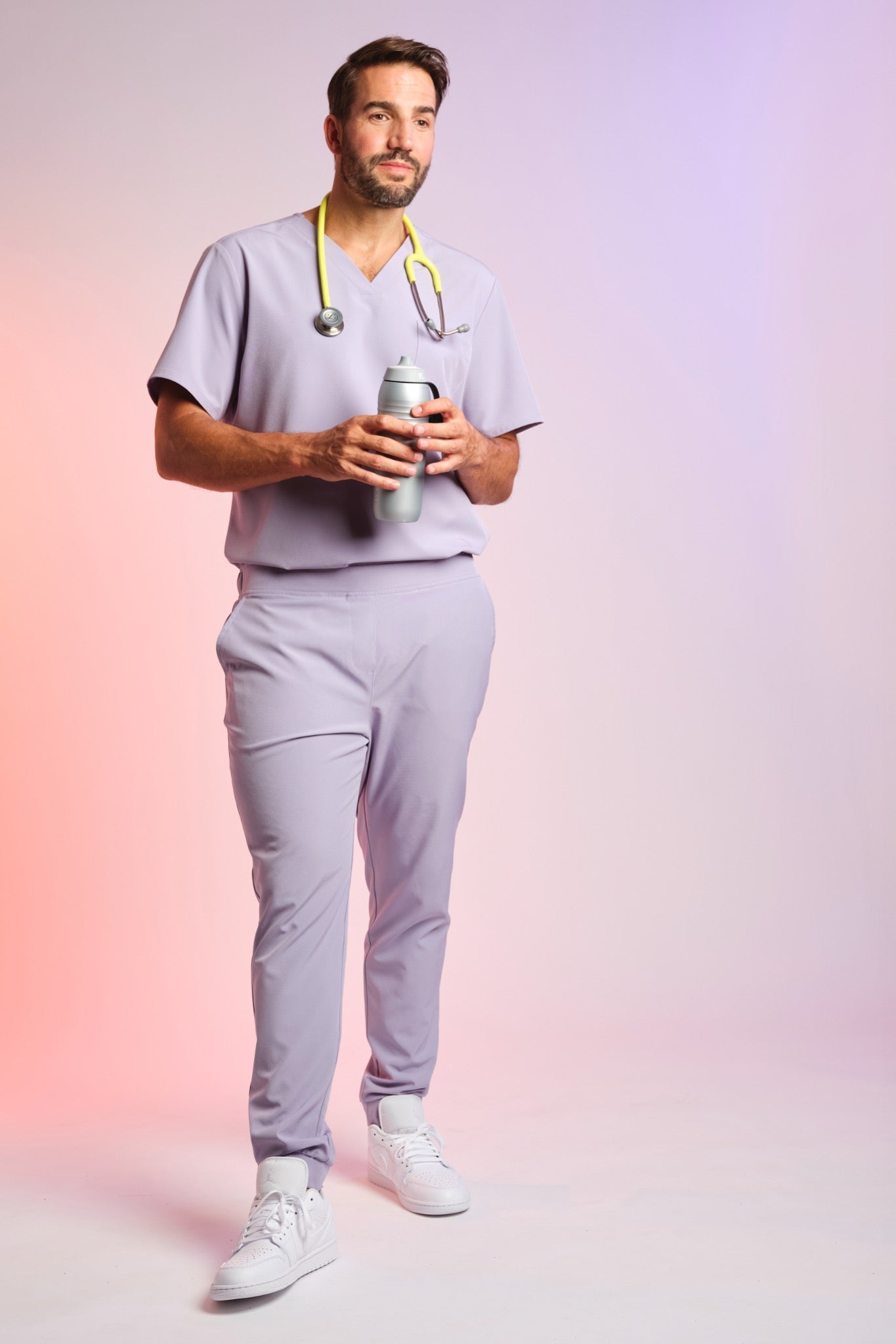 Medizinkleidung Active Scrub Kasack "Pete" – Violett für Pflege und Klinik Herren