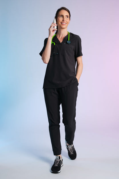 Medizinkleidung Active Hose "Tessa" – Schwarz für Pflege und Klinik Damen