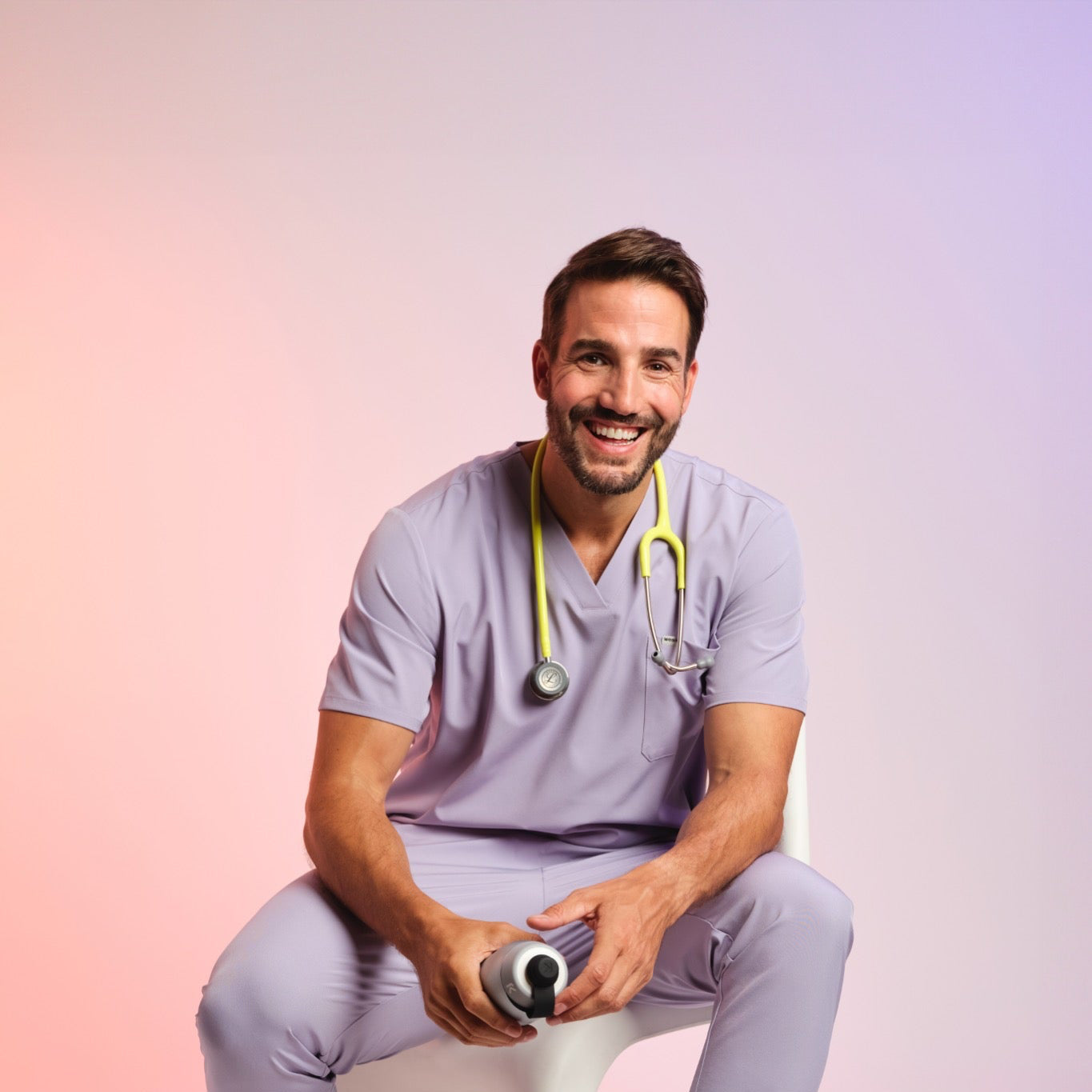 Medizinkleidung Active Scrub Kasack "Pete" – Violett für Pflege und Klinik Herren