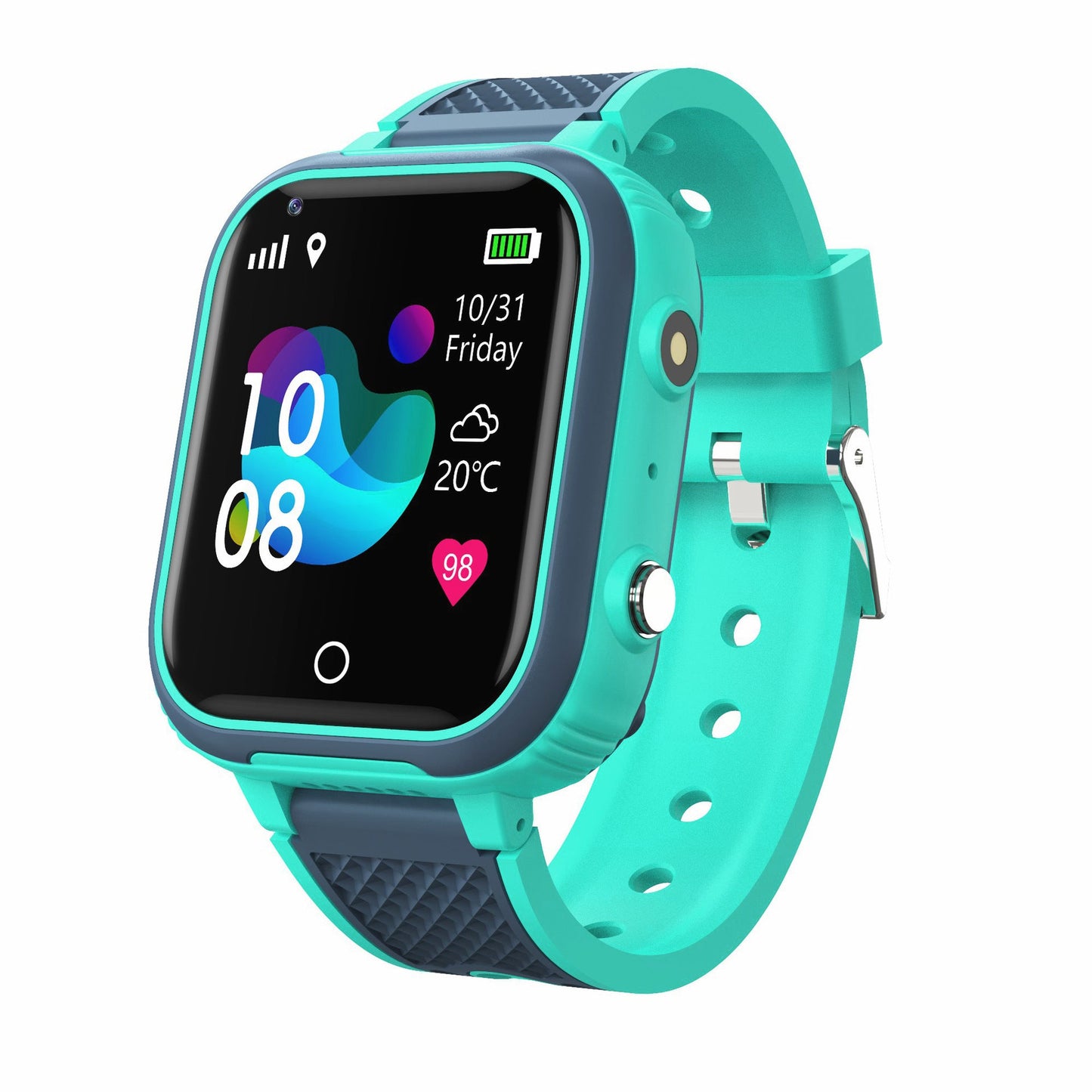 4G Kids Smartwatch GPS WIFI Video Call IP67 – SOS Uhr für Kinder mit Kamera, Tracker, Standort & Telefon – Blau/Rosa Farben