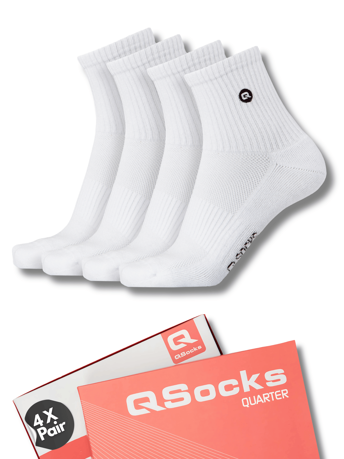 Quarter Mittelhohe Socken gepolstert 4x paar Damen und Herren