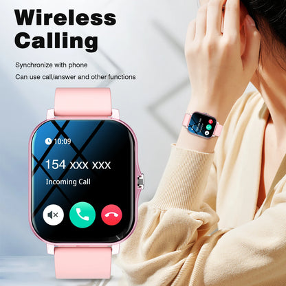 Sportliche Smartwatch mit kabelloser Anruferinnerung und multifunktionaler Sportuhr für Damen und Herren