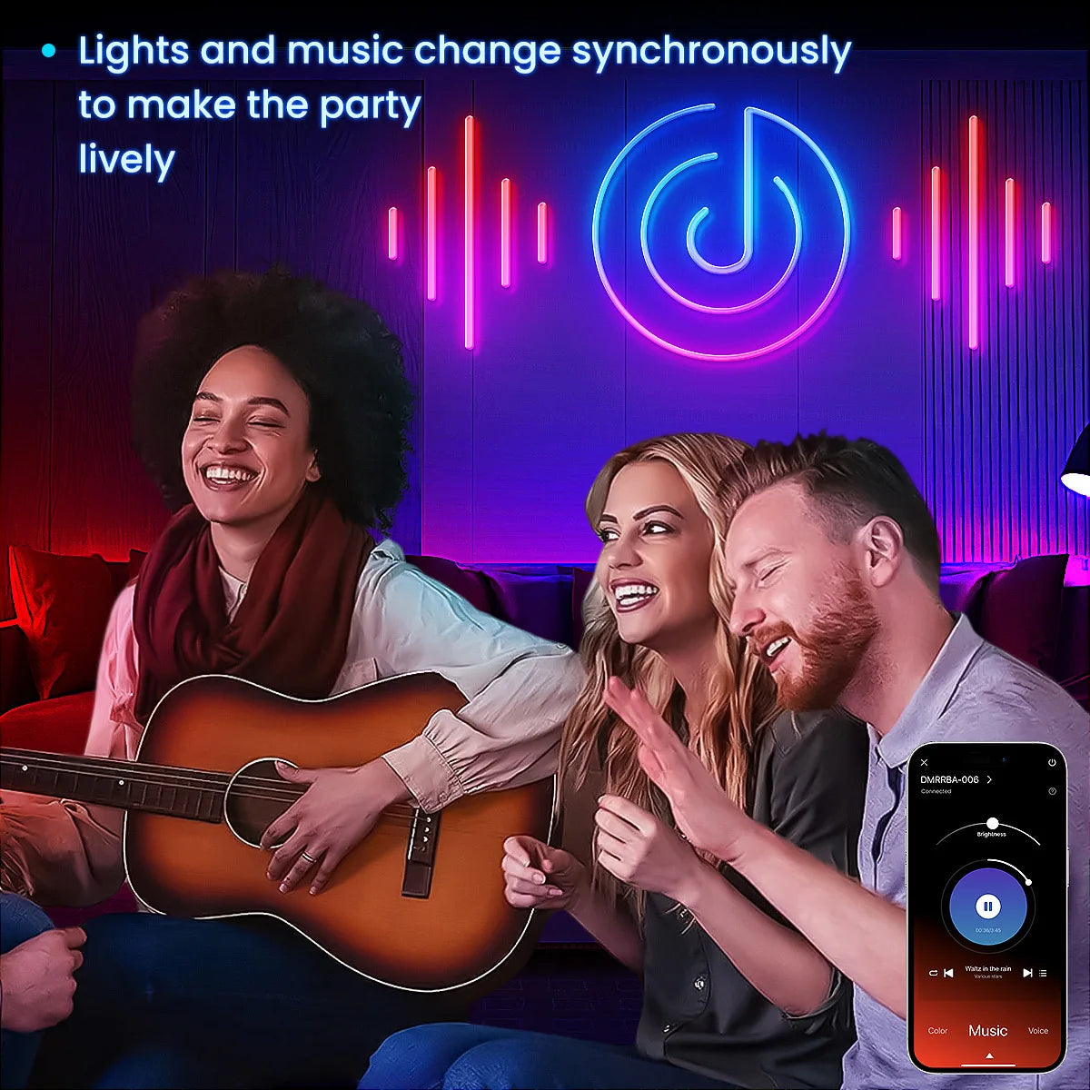 Flexible RGB-Neonstreifen mit App-/Fernbedienungssteuerung