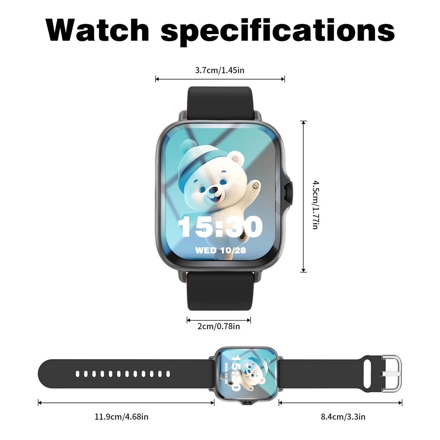Smartwatch kompatibel mit Android und iPhone