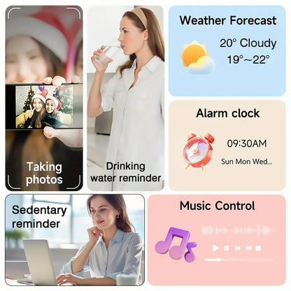 Sportliche Smartwatch mit kabelloser Anruferinnerung und multifunktionaler Sportuhr für Damen und Herren