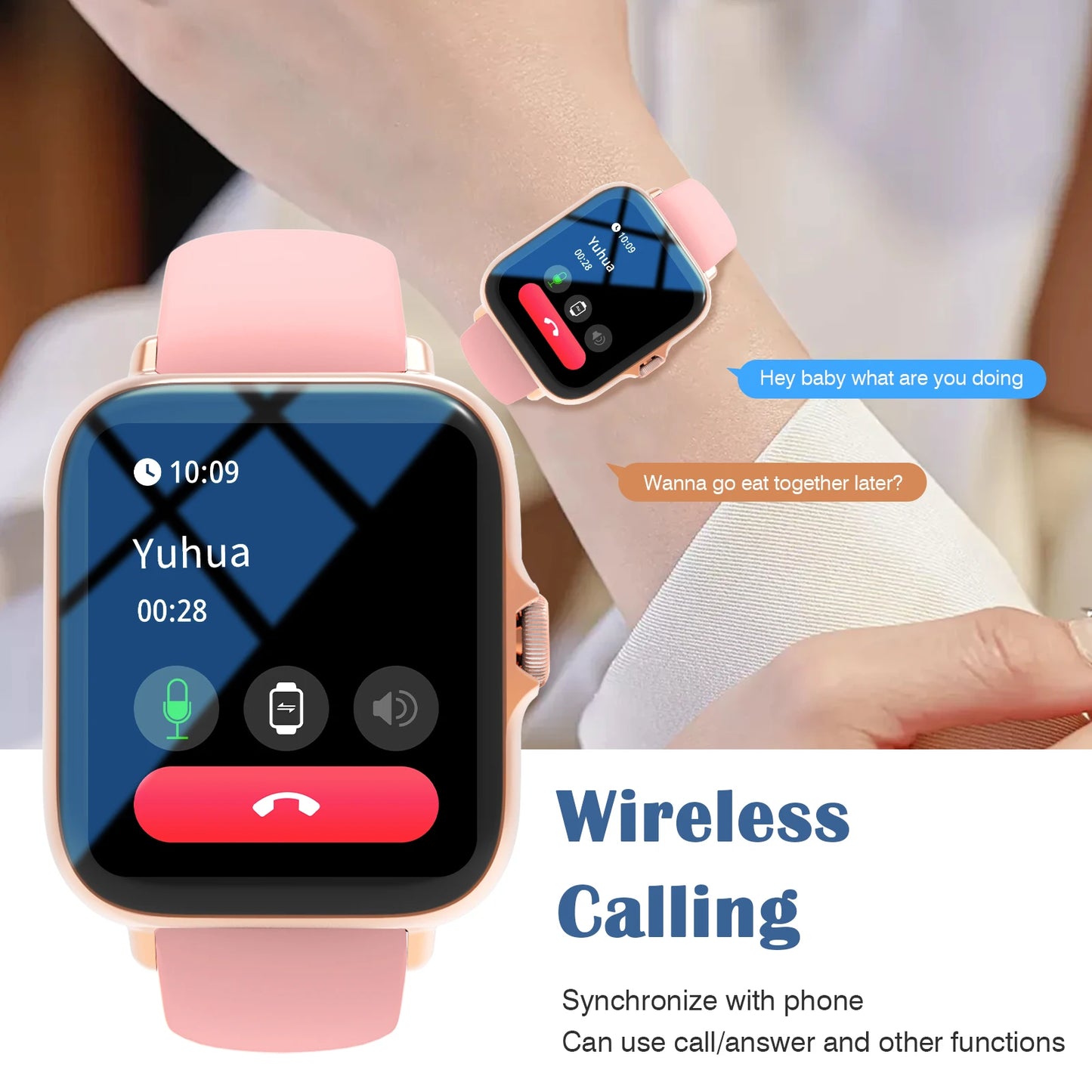 Smartwatch kompatibel mit Android und iPhone