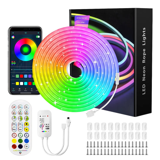 Flexible LED-Neon-Lichterkette wasserdicht mit App