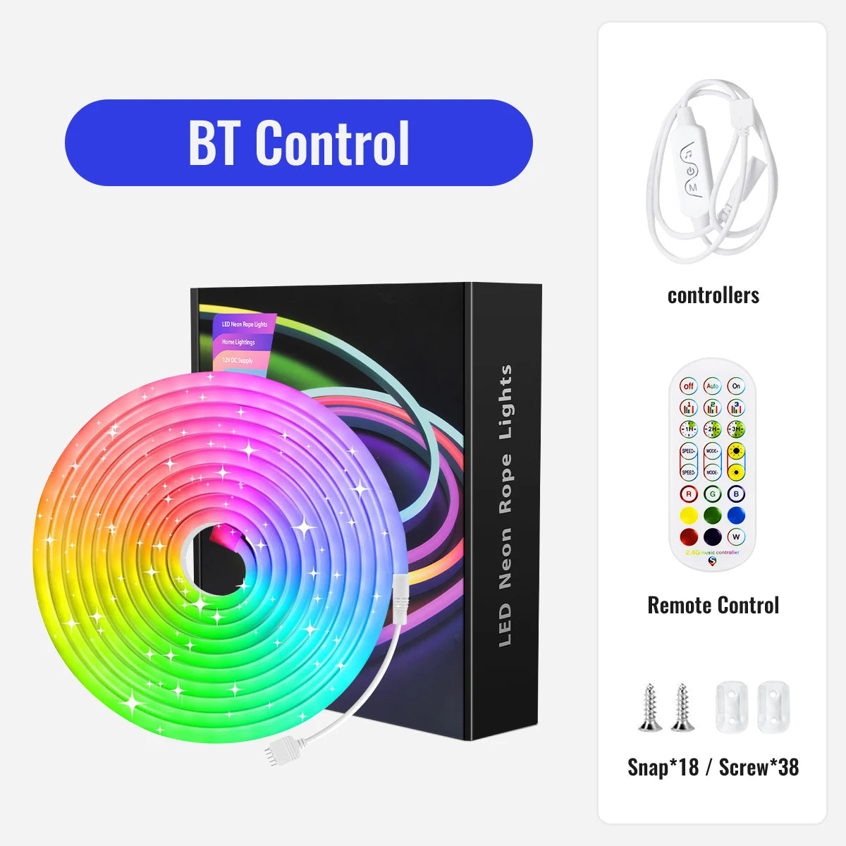 Flexible LED-Neon-Lichterkette wasserdicht mit App