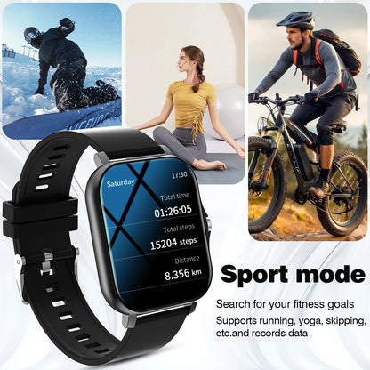 Sportliche Smartwatch mit kabelloser Anruferinnerung und multifunktionaler Sportuhr für Damen und Herren