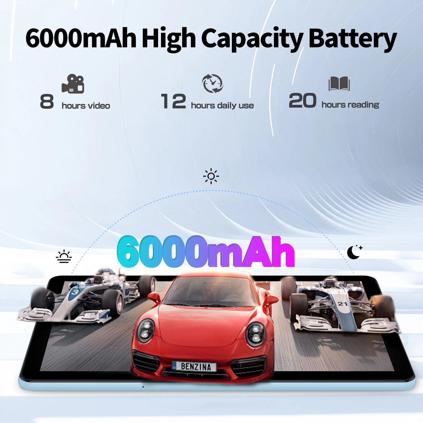 Android-Tablet mit Octa-Core-Prozessor, 8 GB (4 + 4 GB virtuell) RAM, 64 GB ROM, Dual-Kamera