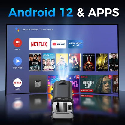 Mini 4K Projektor Android11 WIFI6 BT5.0 720P  1080P Videoprojektor HDMI