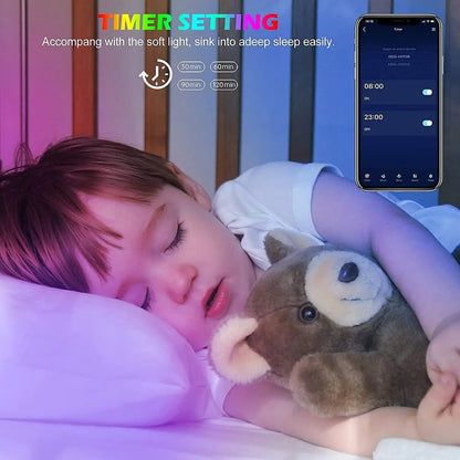Intelligente LED-Streifen mit Kleberückseite, RGB-Streifenlampe mit 16 Millionen Farben, App-/Fernbedienungssteuerung, einstellbarer Helligkeit und Musiksynchronisation