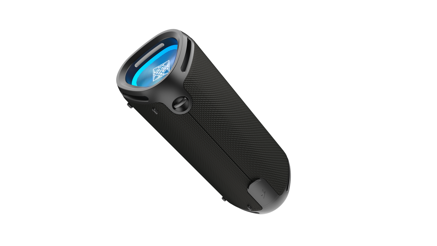 TELEFUNKEN Delta PRO Bluetooth Lautsprecher, 35 W, tragbarer IP67 Outdoor-Speaker mit App-EQ, TWS Stereo, TF/microSD & AUX-In, integriertem Mikrofon, bis zu 13 h Akku, schwarz