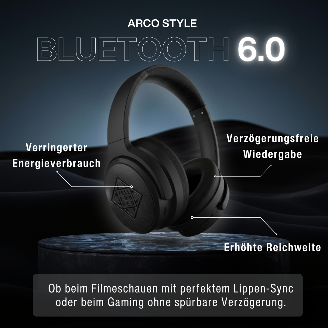TELEFUNKEN ARCO STYLE - Active Noise Cancelling Bluetooth Kopfhörer - BT 6.0