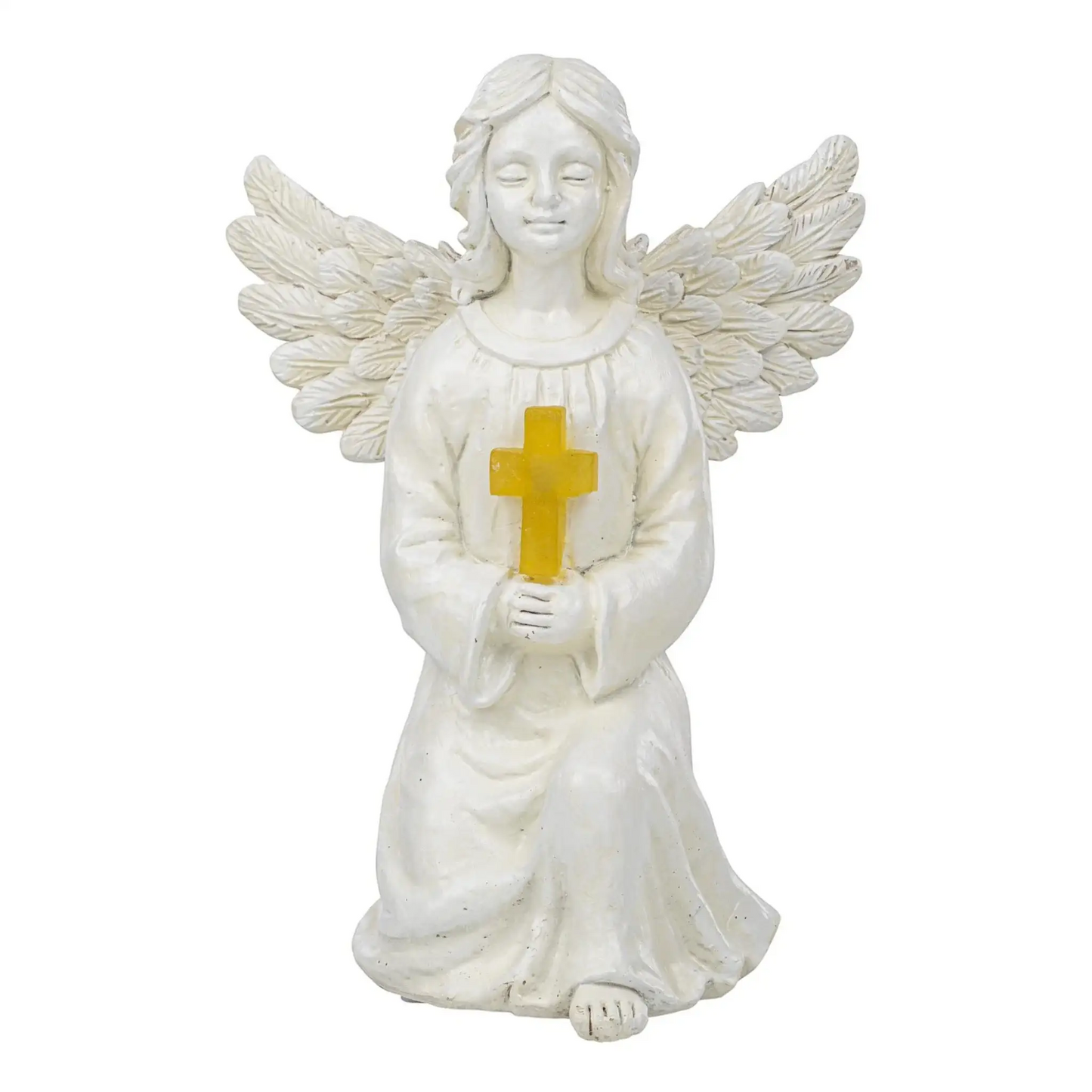 Engel Figur Gartendeko Solar Gartenfiguren Außen LED 22x16 Schutzengel Grab