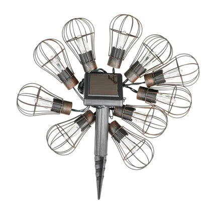 Lichterkette Solarlichterkette Solar Gartenbeleuchtung Balkon Deko LED warmweiß
