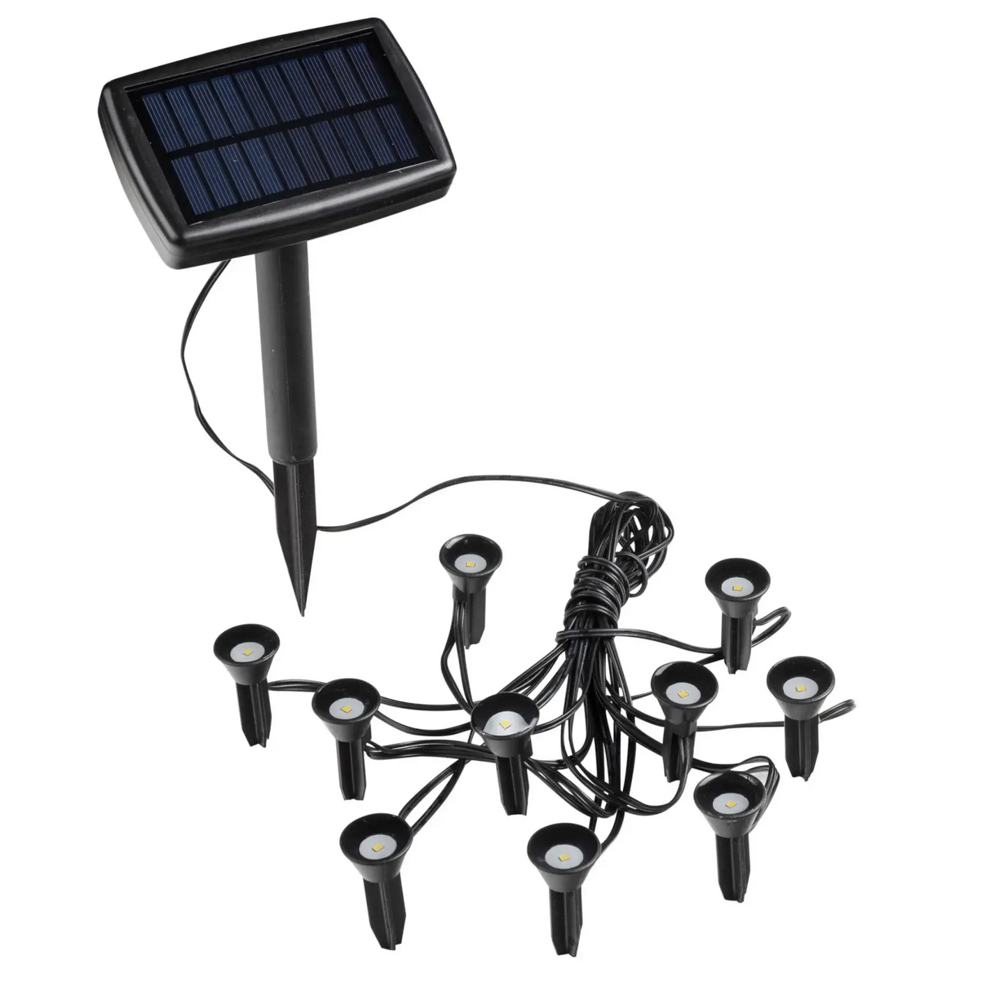 Solarlampen Solarleuchten Gartenbeleuchtung Pflanzstrahler Balkon Kübel Garten 10x LED