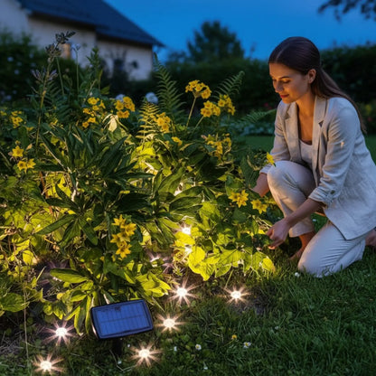 Solarlampen Solarleuchten Gartenbeleuchtung Pflanzstrahler Balkon Kübel Garten 10x LED