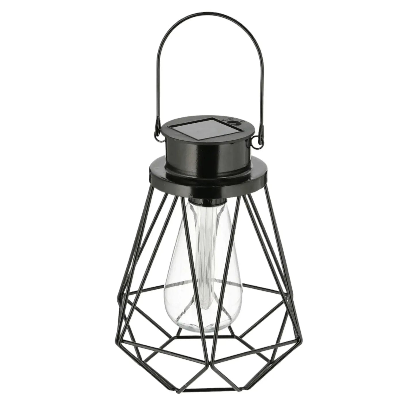 Solarleuchte Außen schwarz Metall stehend hängend Gartenbeleuchtung warmweiß LED