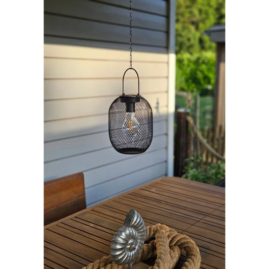 Solarleuchte Metall Gartenleuchte Gartenbeleuchtung warm weiß schwarz LED Leuchte