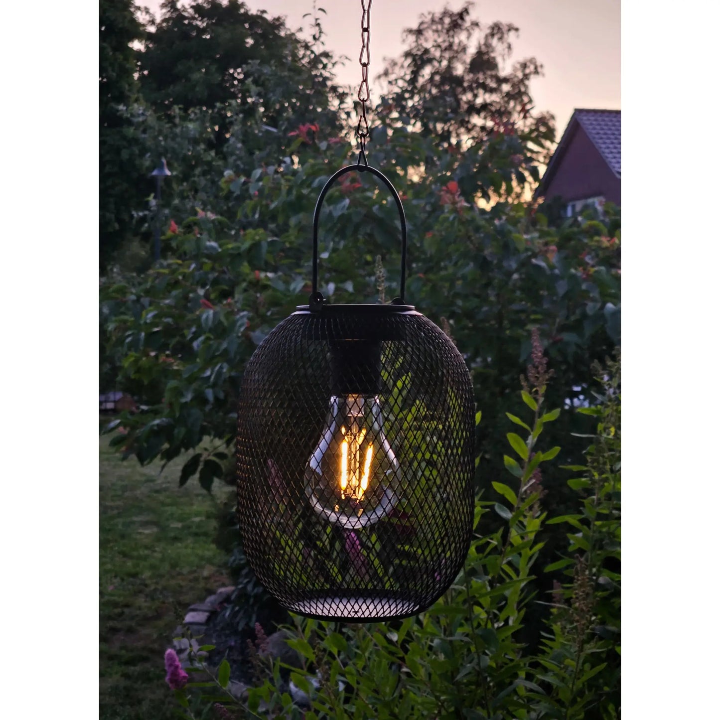 Solarleuchte Metall Gartenleuchte Gartenbeleuchtung warm weiß schwarz LED Leuchte